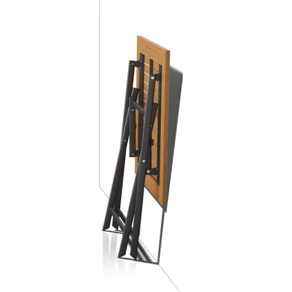 Mesa de Madera y Aluminio Plegable - Imagen 4